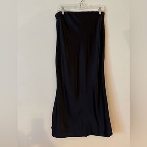 Abercrombie & Fitch Black Satin Maxi Skirt Size M – Slip Skirt